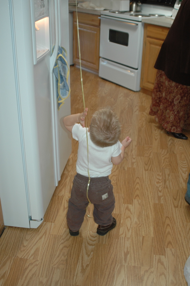 Rowan tied to a balloon