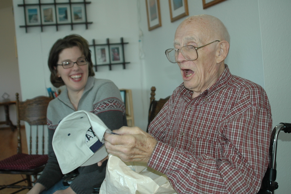 Grandpa, given a “Don’t mess with Texas!” cap