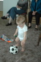 Rowan playing soccer